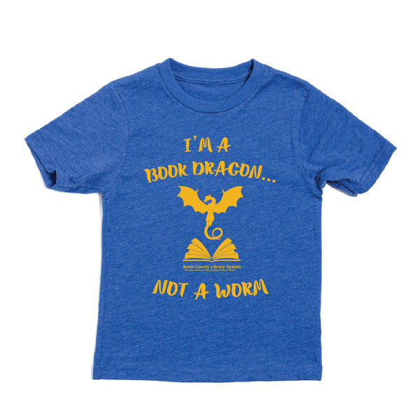 Scott County Library: I'm A Book Dragon Kids Shirt