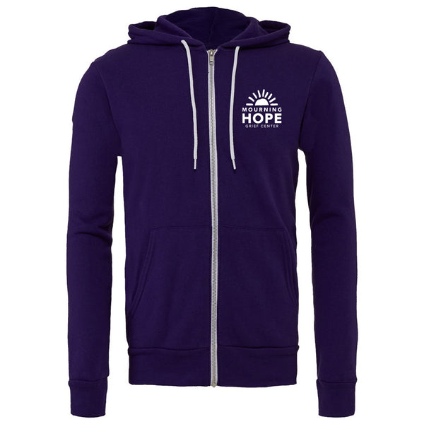 Mourning Hope Grieving Center: Logo Zip-Up Hooded Sweatshirt