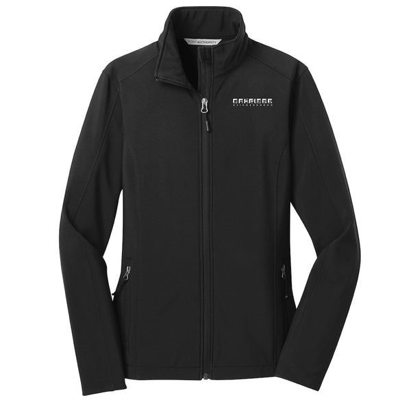 Oakridge Neighborhood: Pocket Logo Soft Shell Women's Jacket