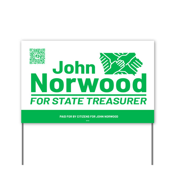 John Norwood Polybag Yard Sign