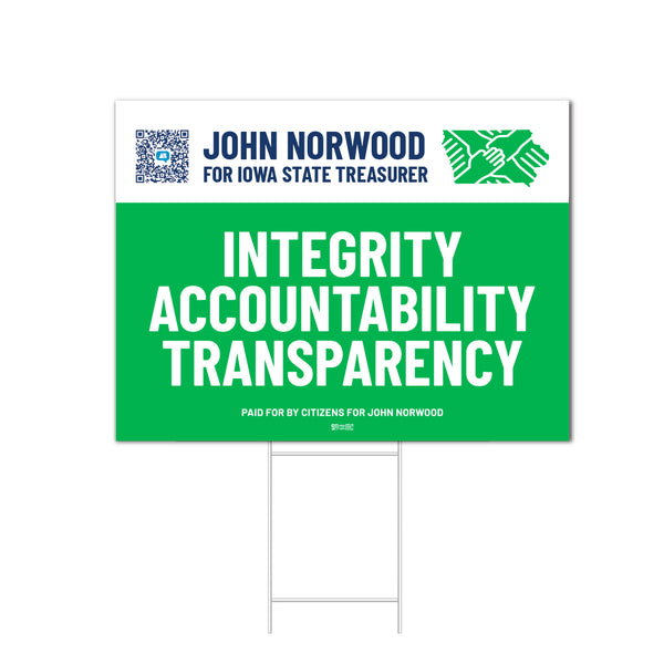 John Norwood Coroplast Yard Sign