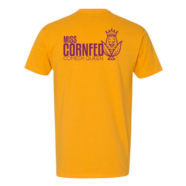 Miss Cornfed Comedy Queen: Pocket & Back Print Shirt