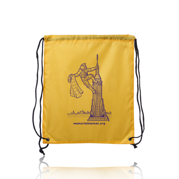 HRBP: Spaceman Climbing Building Drawstring Tote