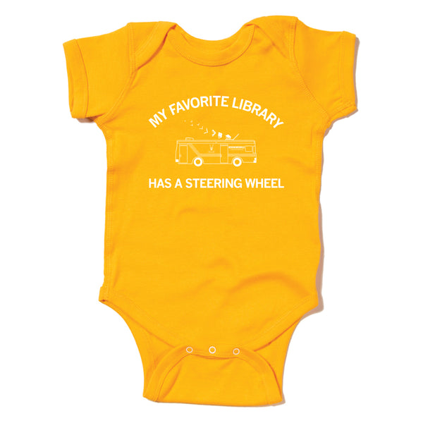 My Favorite Library Has A Steering Wheel Onesie