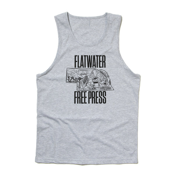 Flatwater Free Press: Nebraska Outline Tank Top