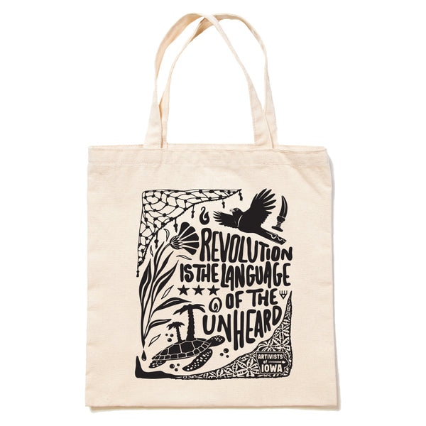Artivists of Iowa: Revolution is the Language of the Unheard Tote Bag