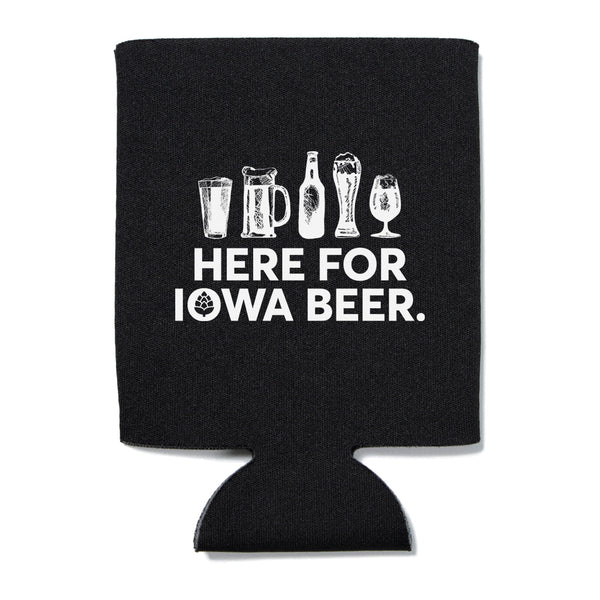 Here For Iowa Beer Can Cooler