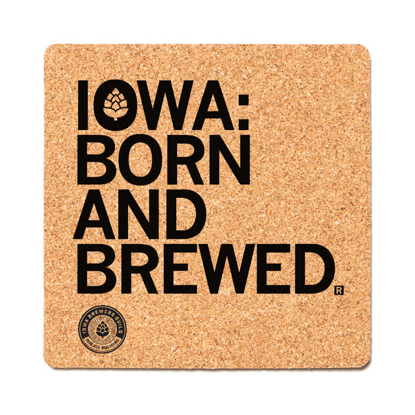 Iowa: Born and Brewed Coaster