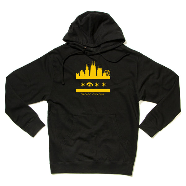 Chicago Iowa Club: Chicago Skyline Hooded Sweatshirt
