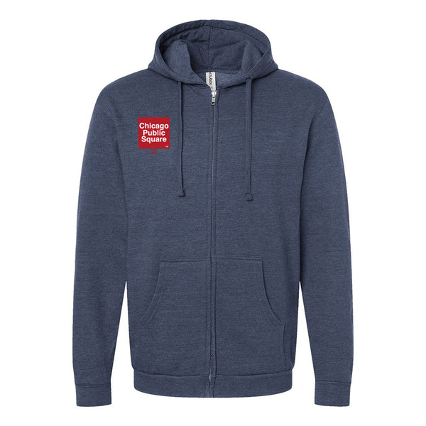 Chicago Public Square Logo Zip-Up Hooded Sweatshirt