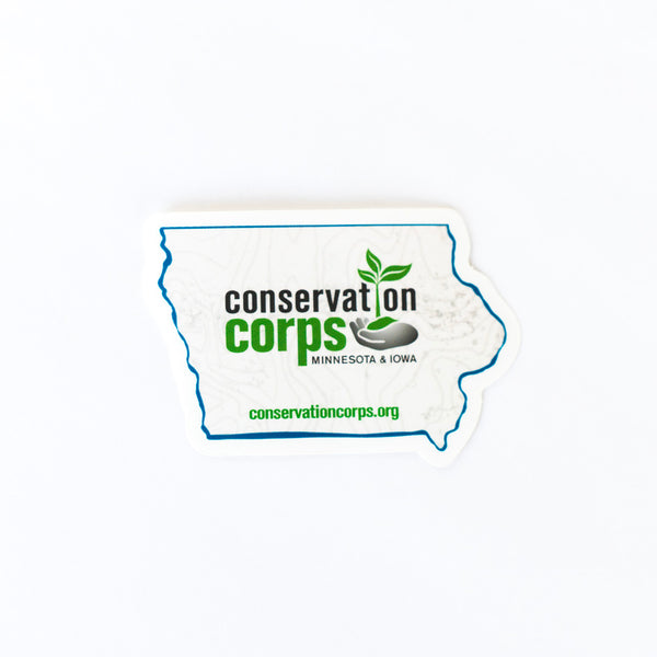 Conservation Corps Iowa Shape Sticker