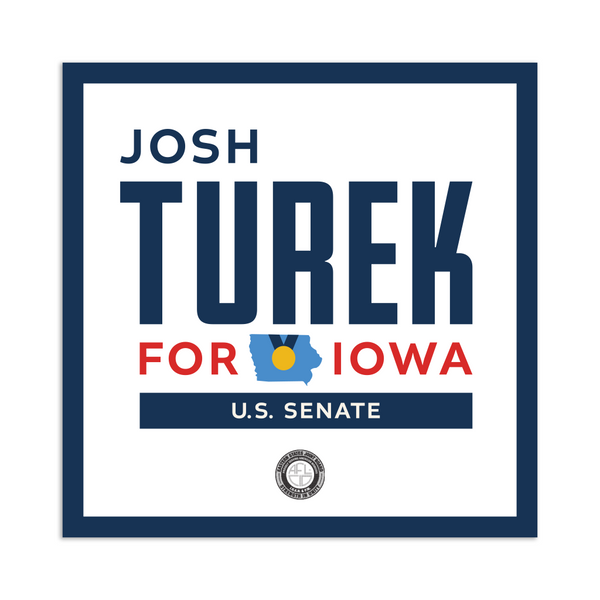 Josh Turek for Iowa: Square Logo Sticker
