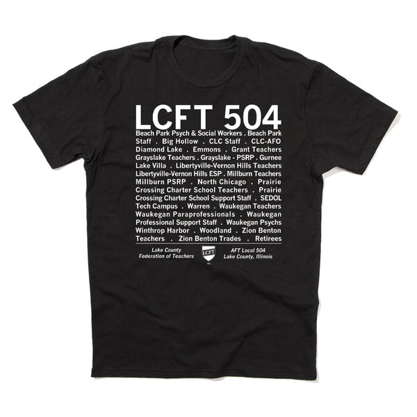LCFT 504 Council Names Shirt