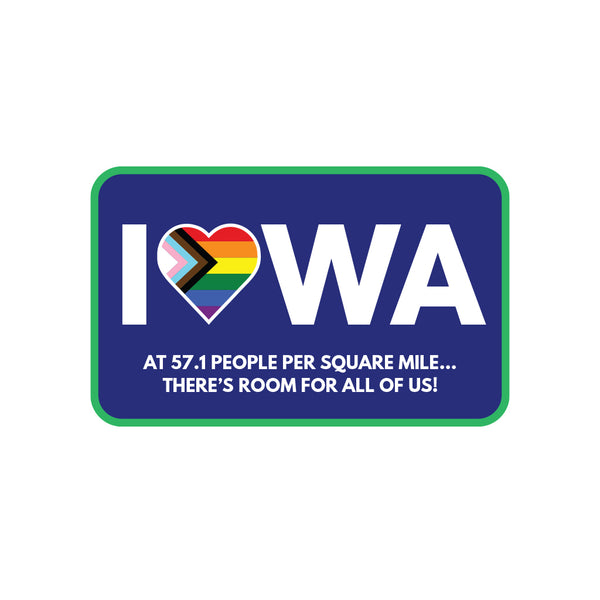 57.1 People Per Square Mile Sticker