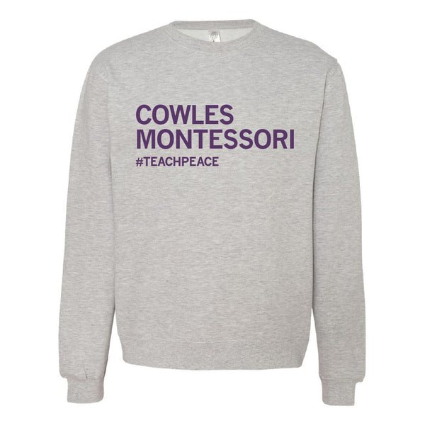 Cowles: #TeachPeace Crewneck Sweatshirt