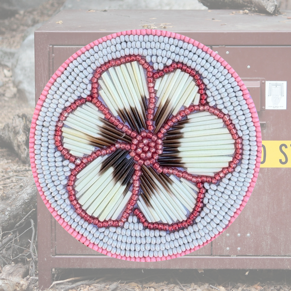 OSO Artists Orchard: Beadwork Dogwood Flower Magnet