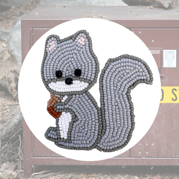 OSO Artists Orchard: Beadwork squirrel Magnet