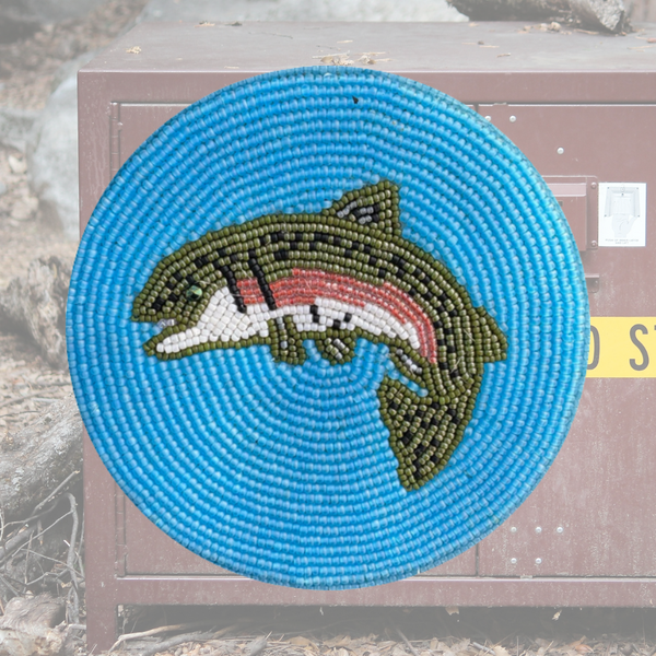 OSO Artists Orchard: Rainbow Trout Beadwork Magnet