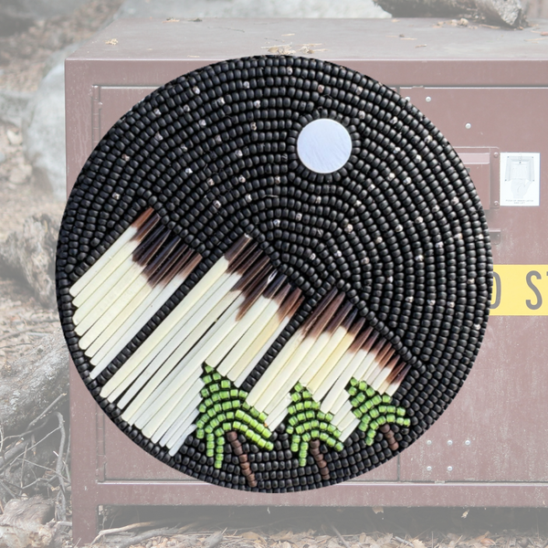 OSO Artists Orchard: Three Brothers Night Sky Beadwork Magnet