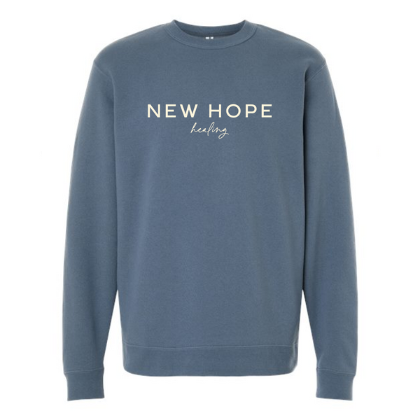 New Hope Healing Text Logo Crewneck Sweatshirt