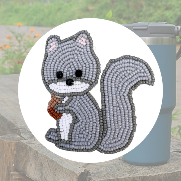 OSO Artists Orchard: Beadwork squirrel Sticker