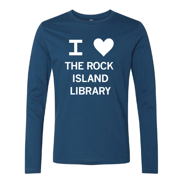 Rock Island Public Library: I Heart The Rock Island Library Long Sleeve Shirt