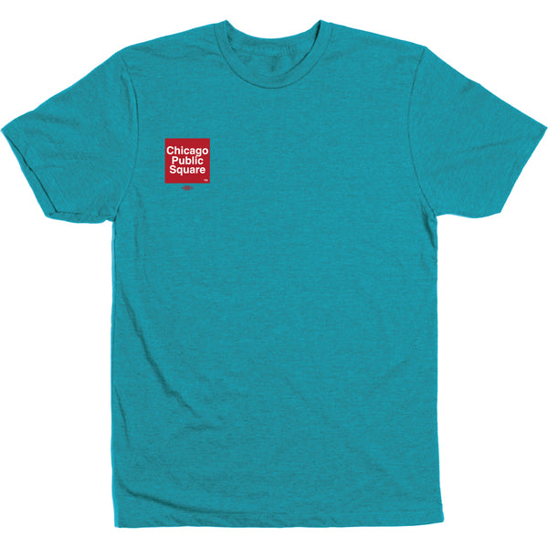 Chicago Public Square shirt: 'Too Far Left' on back