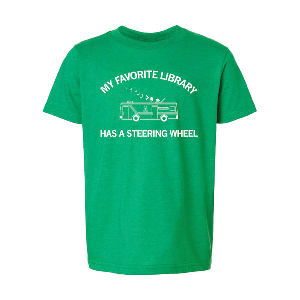 My Favorite Library Has A Steering Wheel Kids Shirt
