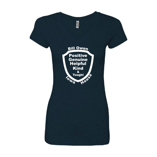 Bill Owen for Iowa House: Shield V-Neck Women's Shirt