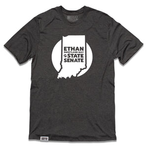 Ethan Sweetland-May For State Senate: Indiana Outline Shirt