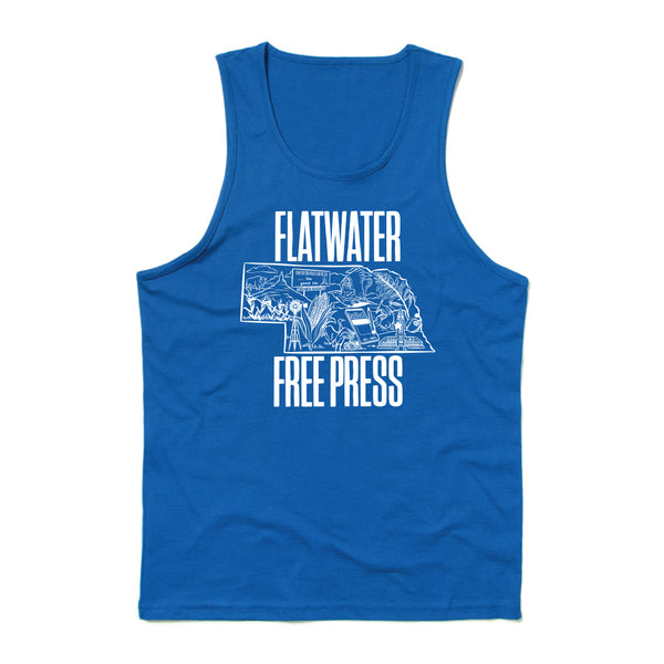 Flatwater Free Press: Nebraska Outline Tank Top