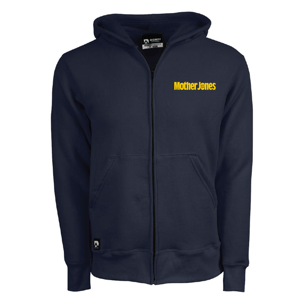 Mother Jones: Logo Zip-Up Hooded Sweatshirt