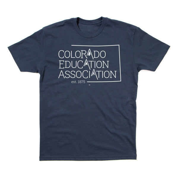 Colorado Education Association Logo Navy Shirt