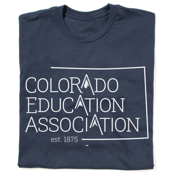 Colorado Education Association Logo Navy Shirt