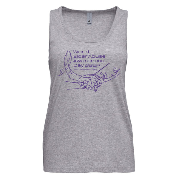 Iowa Area Agencies on Aging: World Elder Abuse Awareness Day Women's Muscle Tank Top