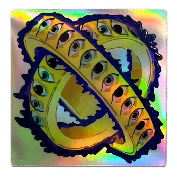 3 Cats: Ring Holographic Sticker