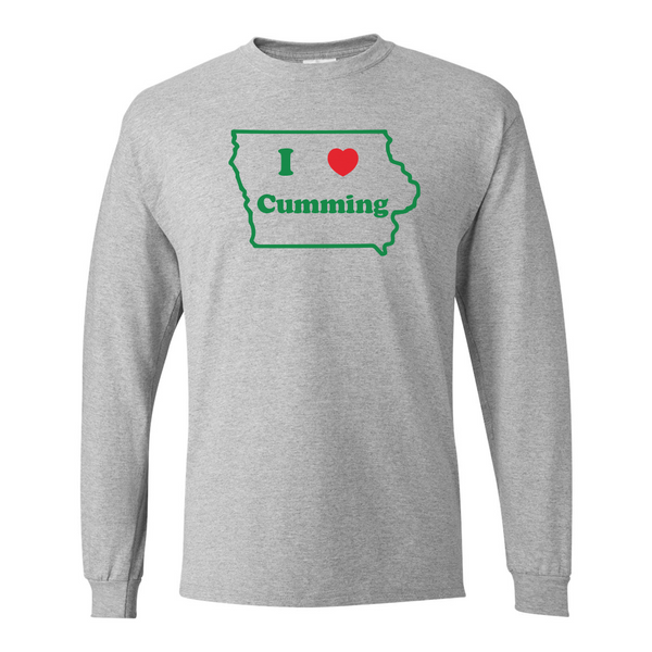 I Heart Cumming 2-Color Long Sleeve Shirt