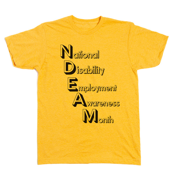NDEAM Block Letter Shirt