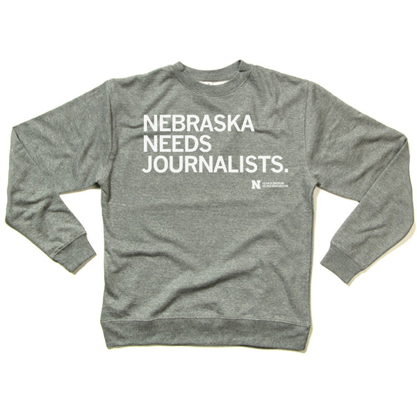 U of Nebraska - Nebraska Needs Journalists Crewneck Sweatshirt