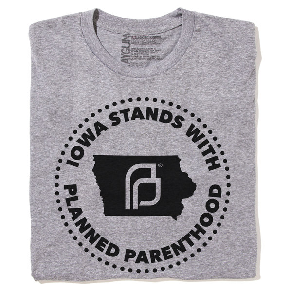 Iowa Stands With Planned Parenthood Shirt - Black Ink