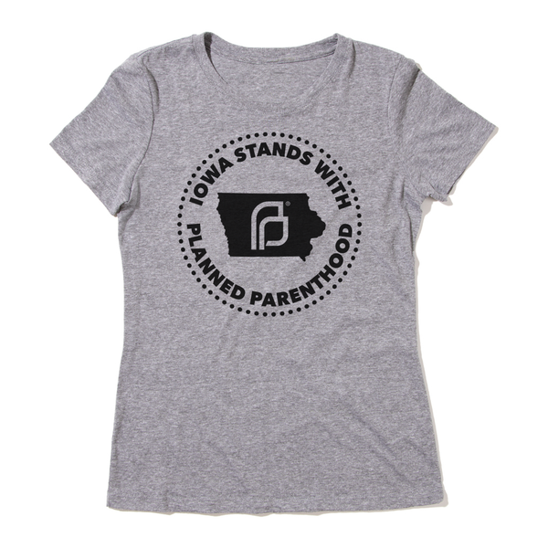 Iowa Stands With Planned Parenthood Shirt - Black Ink