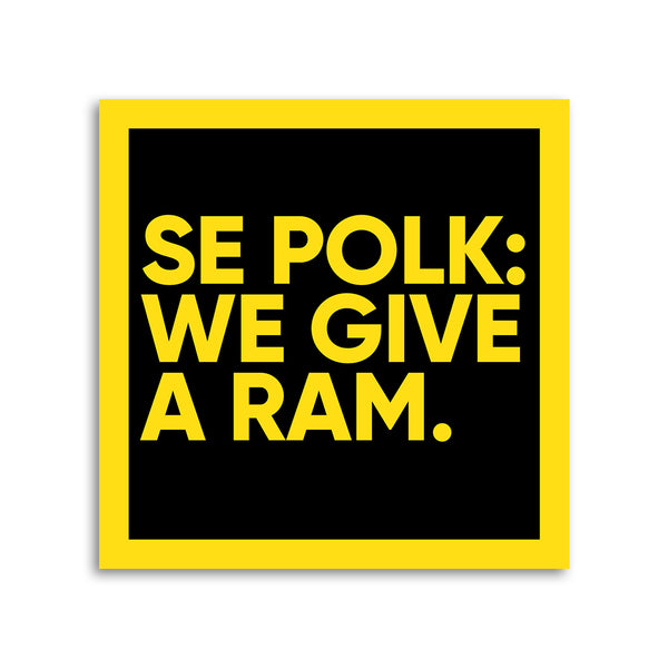 We Give A Ram Sticker