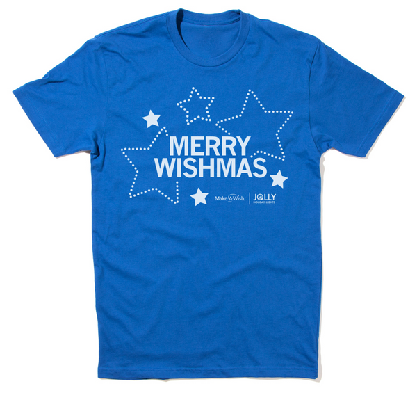 Merry Wishmas Stars Shirt - Blue