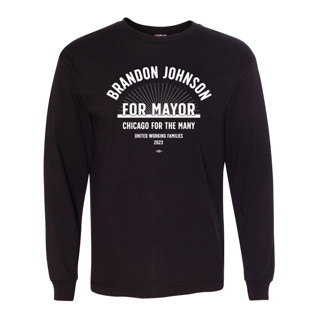 Brandon Johnson For Mayor Long Sleeve Shirt – Raygun Custom
