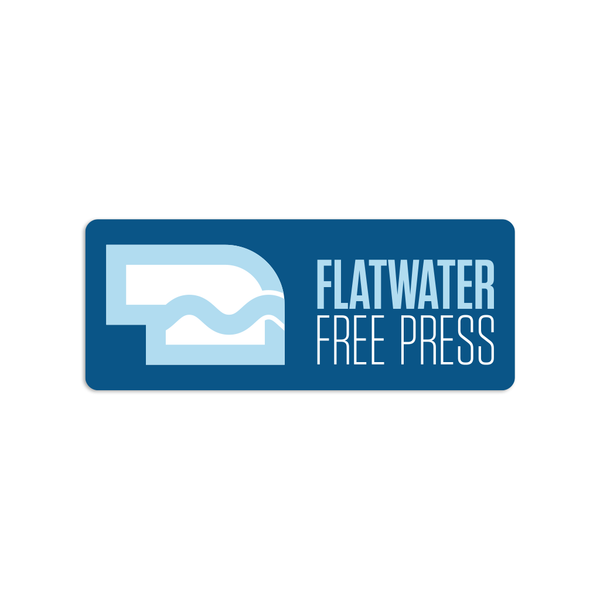 Flatwater Free Press Logo Horizontal Sticker